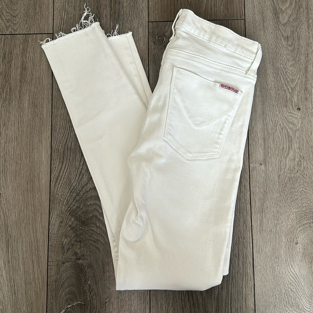 Hudson white skinny jeans
